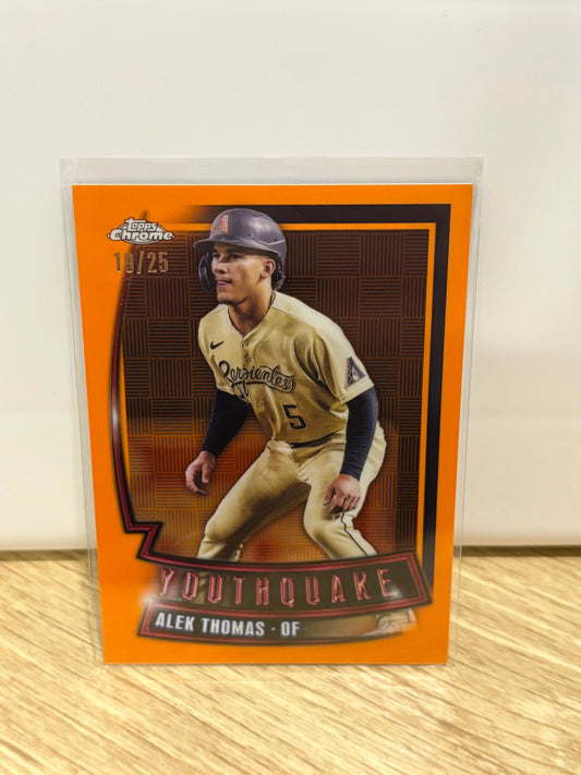 2023 Topps Chrome Alek Thomas YOUTHQUAKE ORANGE /25 #YQ-9 DIAMONDBACKS FRENLY BRICKS - Open 7 Days