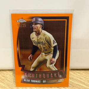 2023 Topps Chrome Alek Thomas YOUTHQUAKE ORANGE /25 #YQ-9 DIAMONDBACKS FRENLY BRICKS - Open 7 Days