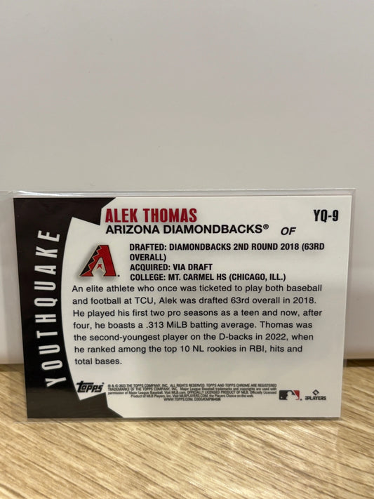 2023 Topps Chrome Alek Thomas YOUTHQUAKE ORANGE /25 #YQ-9 DIAMONDBACKS FRENLY BRICKS - Open 7 Days