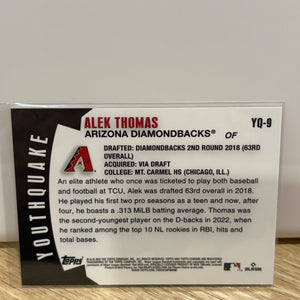 2023 Topps Chrome Alek Thomas YOUTHQUAKE ORANGE /25 #YQ-9 DIAMONDBACKS FRENLY BRICKS - Open 7 Days