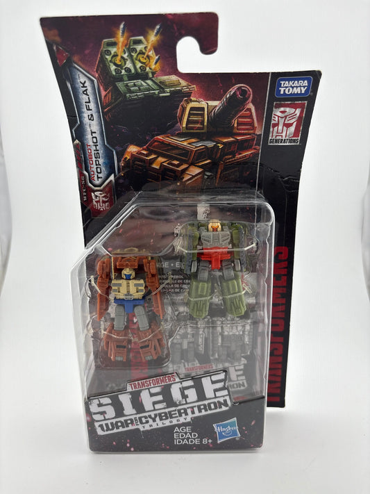 Transformers SIEGE War for Cybertron TOPSHOT & FLAK NEW FRENLY BRICKS - Open 7 Days