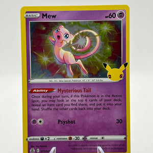 Pokemon TCG 25th Celebrations - Mew 011/025 Rare Holo LP FRENLY BRICKS - Open 7 Days