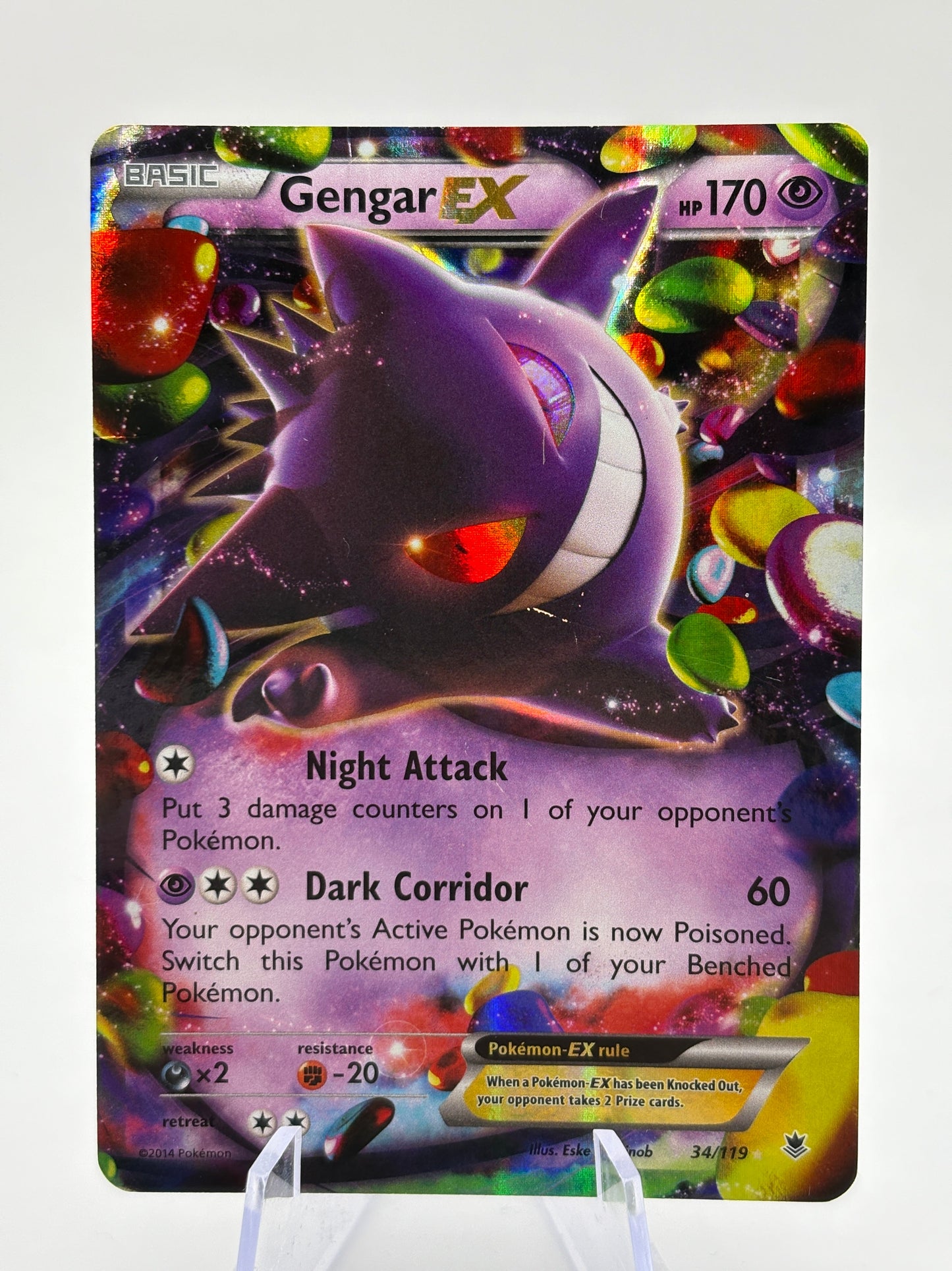 Pokemon TCG Phantom Forces - Gengar EX 34/119 MP FRENLY BRICKS - Open 7 Days