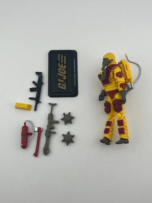 4" GI Joe Action Figure Pursuit of Cobra Blowtorch Flamethrower & Weapons Stand FRENLY BRICKS - Open 7 Days