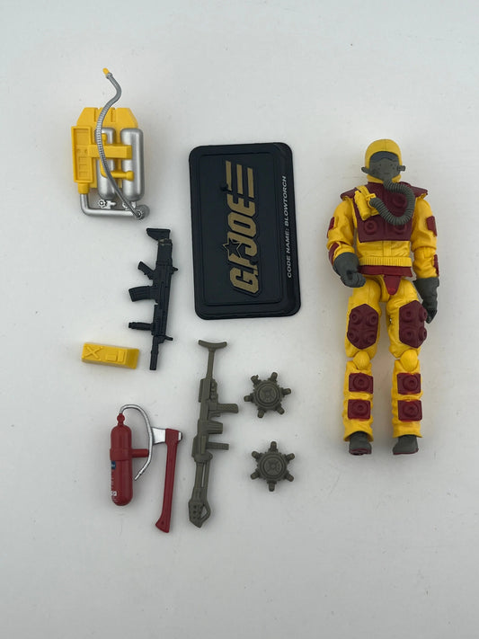 4" GI Joe Action Figure Pursuit of Cobra Blowtorch Flamethrower & Weapons Stand FRENLY BRICKS - Open 7 Days