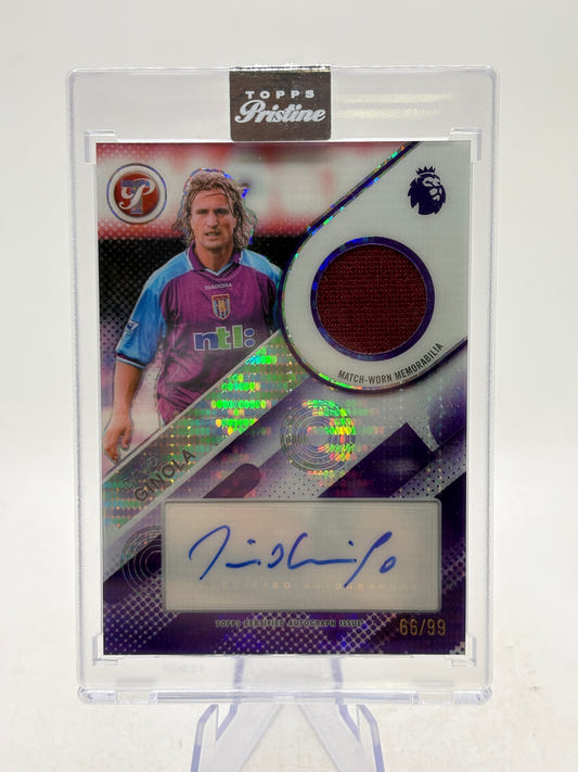 2026 Topps Pristine PL David Ginola Pristine Pieces Auto Relic PPAR-DG /99