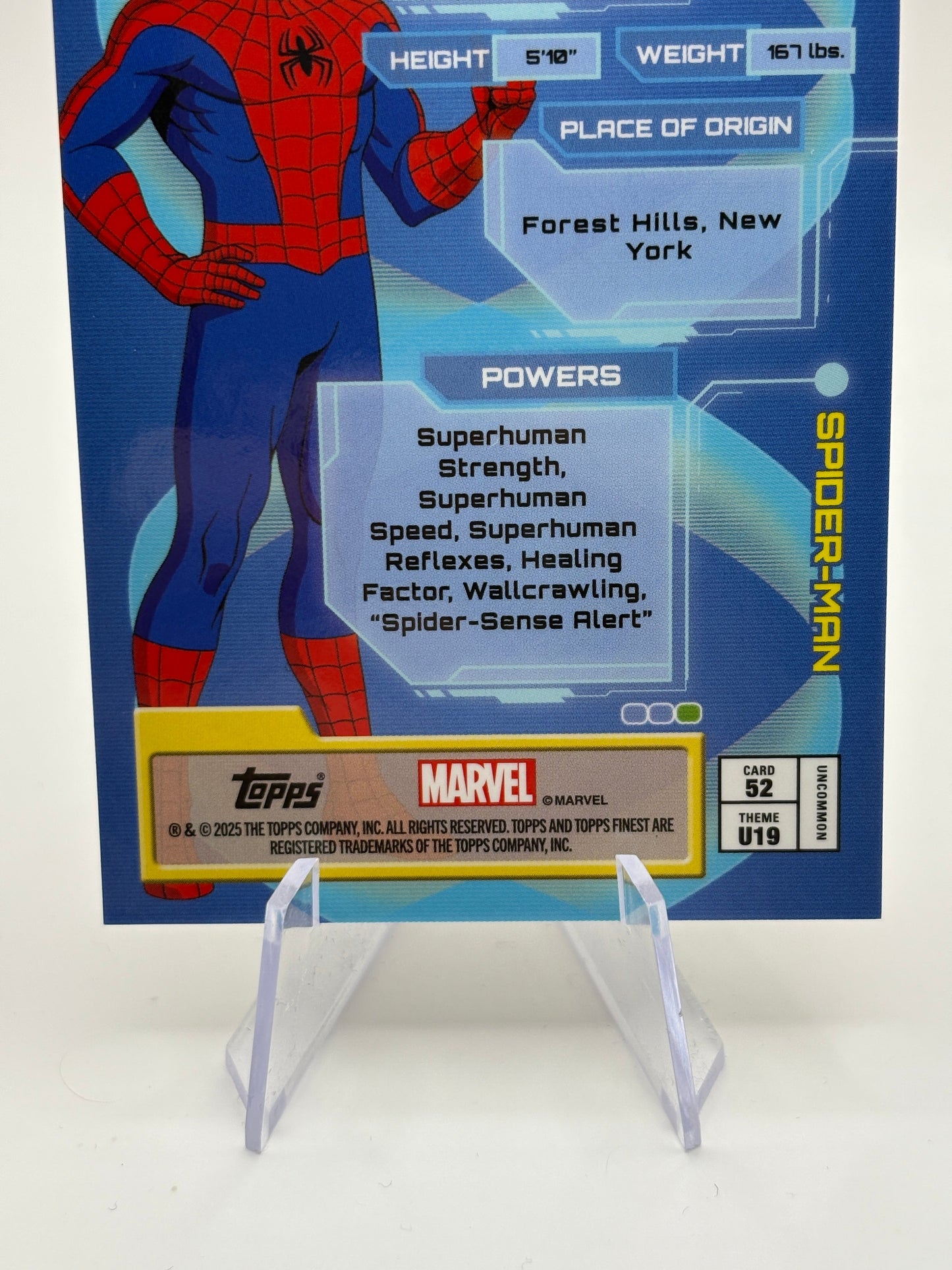 Spider-Man- 2025 Topps Finest X-Men '97 #52- GOLD 35/50 FRENLY BRICKS - Open 7 Days