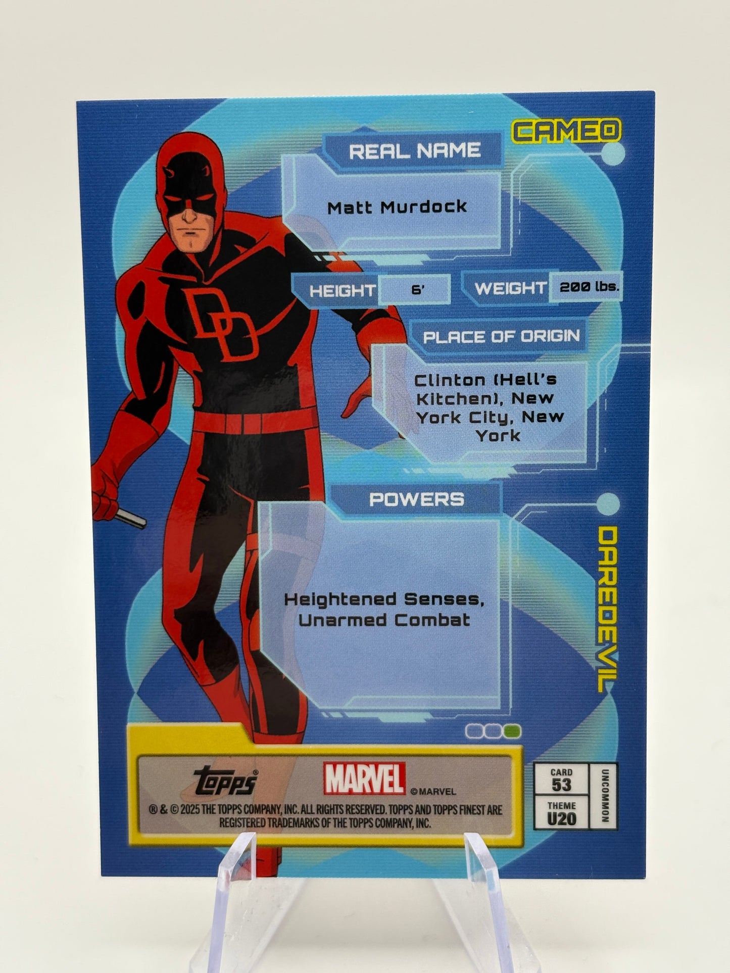 2025 Topps Finest Marvel X-Men ‘97 Daredevil Gold Refractor /50 #53 FRENLY BRICKS - Open 7 Days