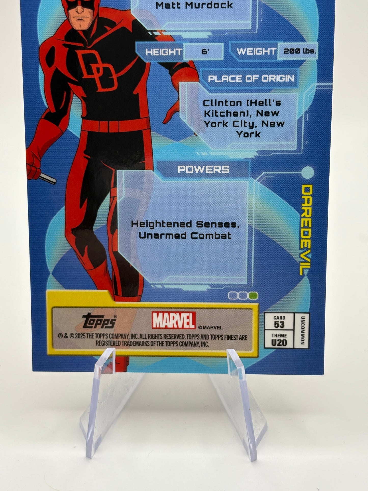 2025 Topps Finest Marvel X-Men ‘97 Daredevil Gold Refractor /50 #53 FRENLY BRICKS - Open 7 Days