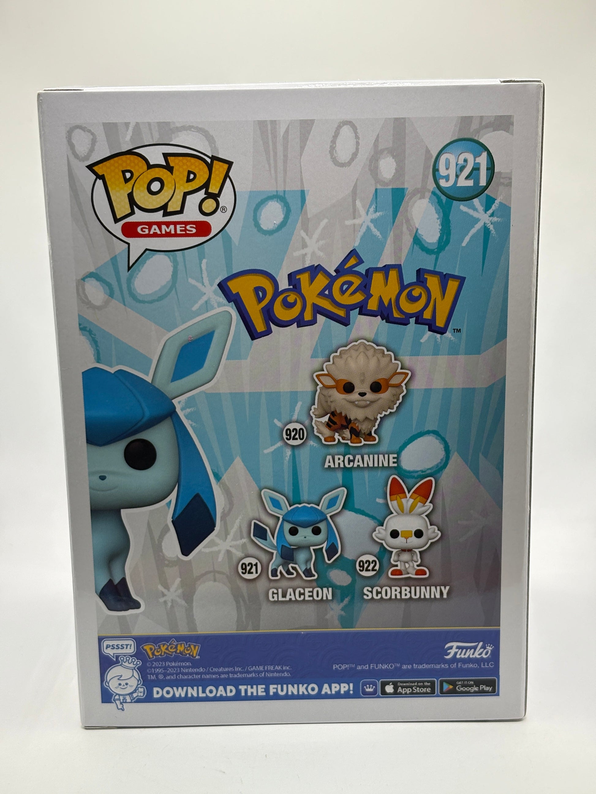 Funko POP! Games Pokemon #921 Glaceon Vinyl Figure FRENLY BRICKS - Open 7 Days