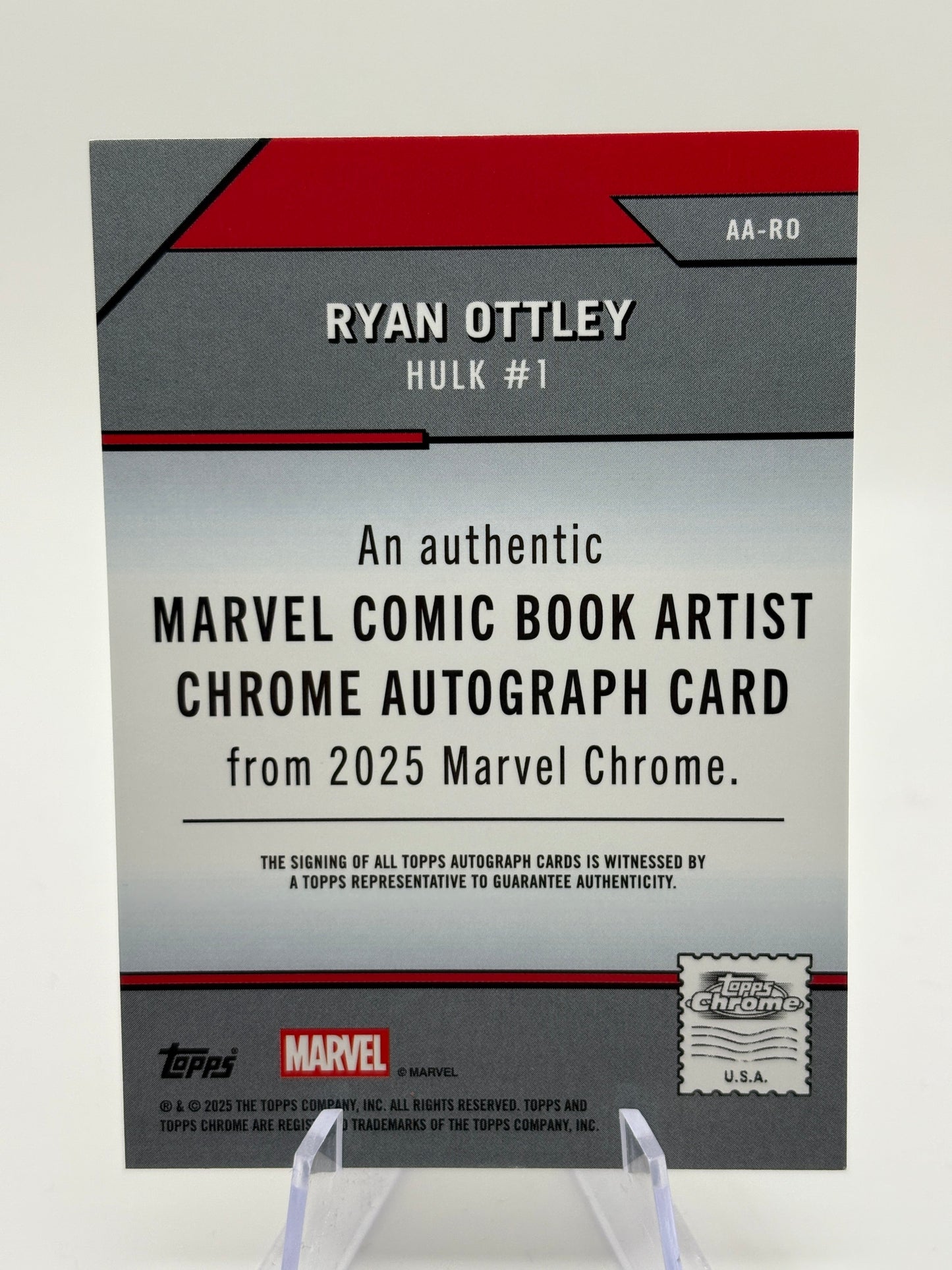2025 Topps Chrome Marvel Ryan Ottley Artist Autograph Auto #AA-RO FRENLY BRICKS - Open 7 Days