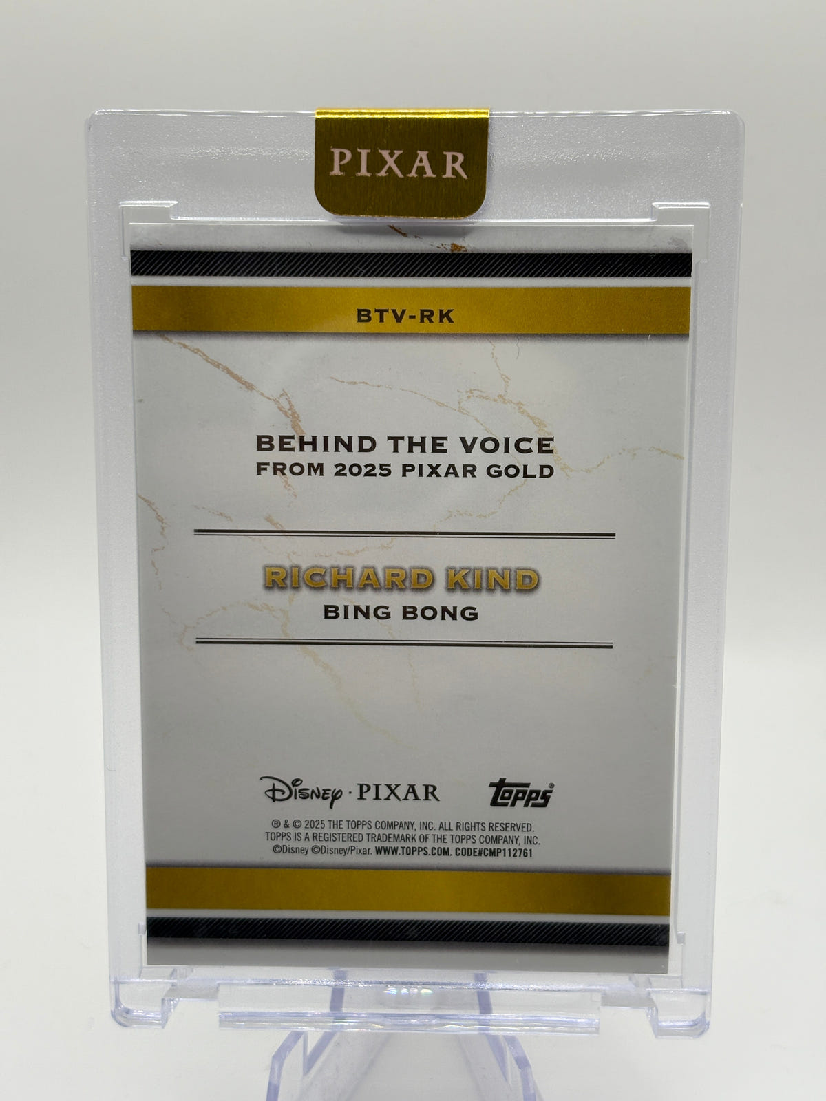 2025 Pixar Gold #BTV-RK Bing Bong Richard Kind Behind The Voice /25 Encased FRENLY BRICKS - Open 7 Days image 2