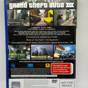 Grand Theft Auto III 3 GTA3 Sony PlayStation 2 PS2 CIB W/ Map & Manual FRENLY BRICKS - Open 7 Days