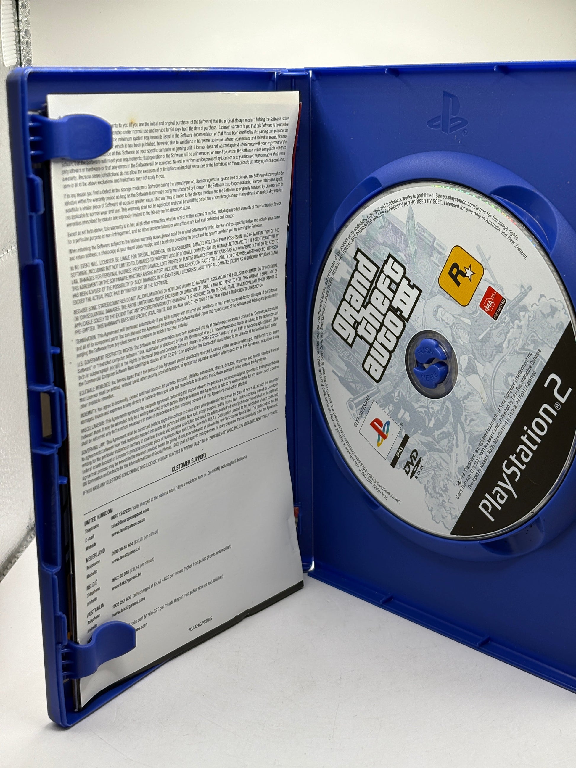 Grand Theft Auto III 3 GTA3 Sony PlayStation 2 PS2 CIB W/ Map & Manual FRENLY BRICKS - Open 7 Days