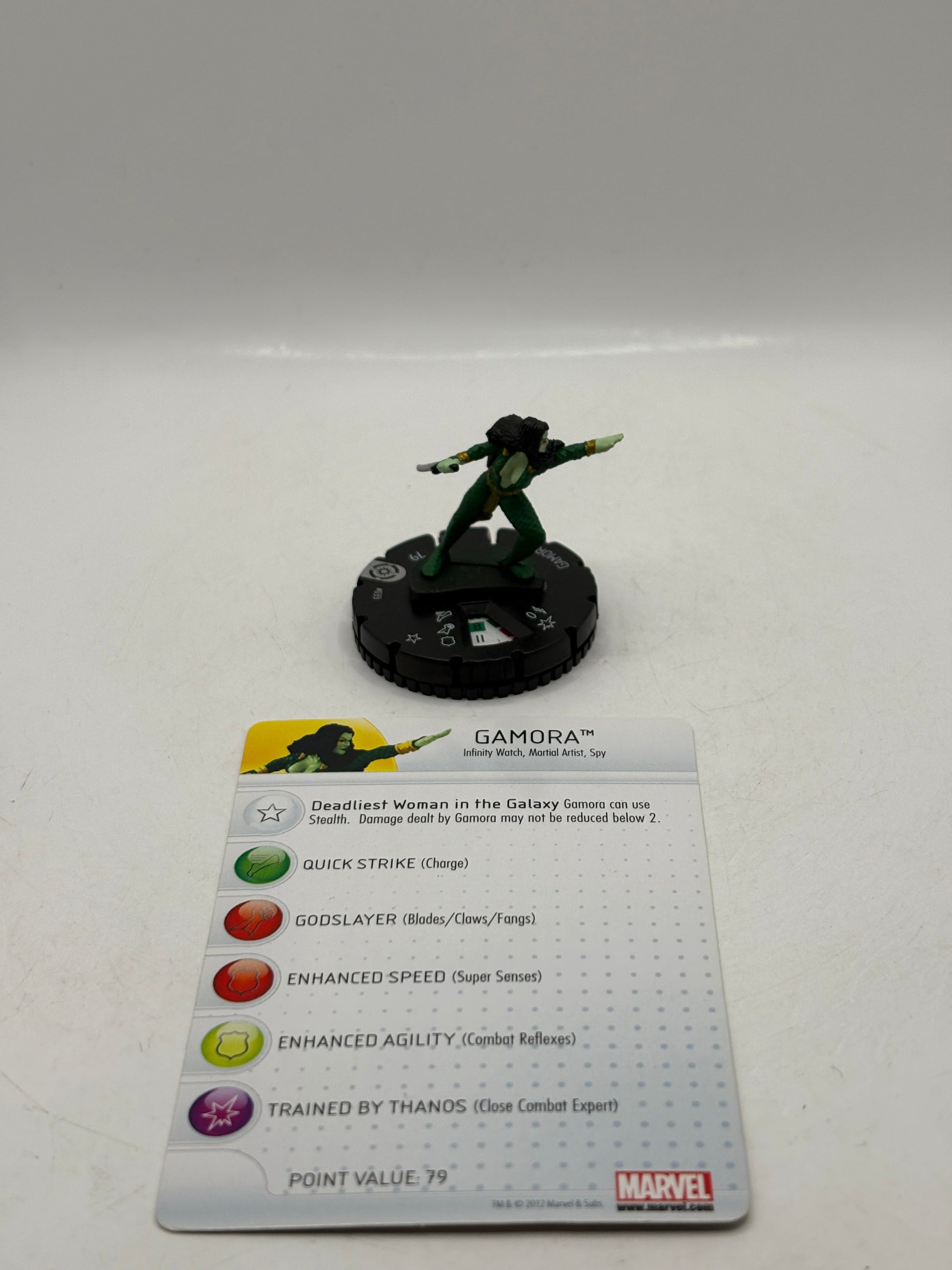 HeroClix Marvel Gamora #033 with Card Loose Figure FRENLY BRICKS - Open 7 Days
