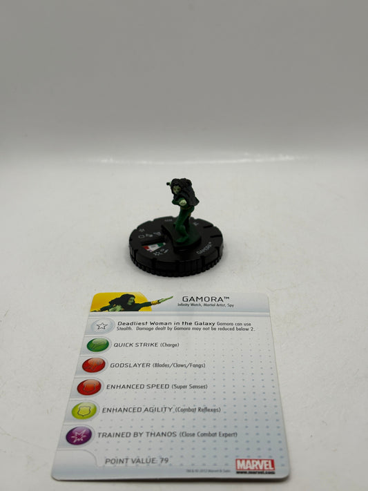 HeroClix Marvel Gamora #033 with Card Loose Figure FRENLY BRICKS - Open 7 Days