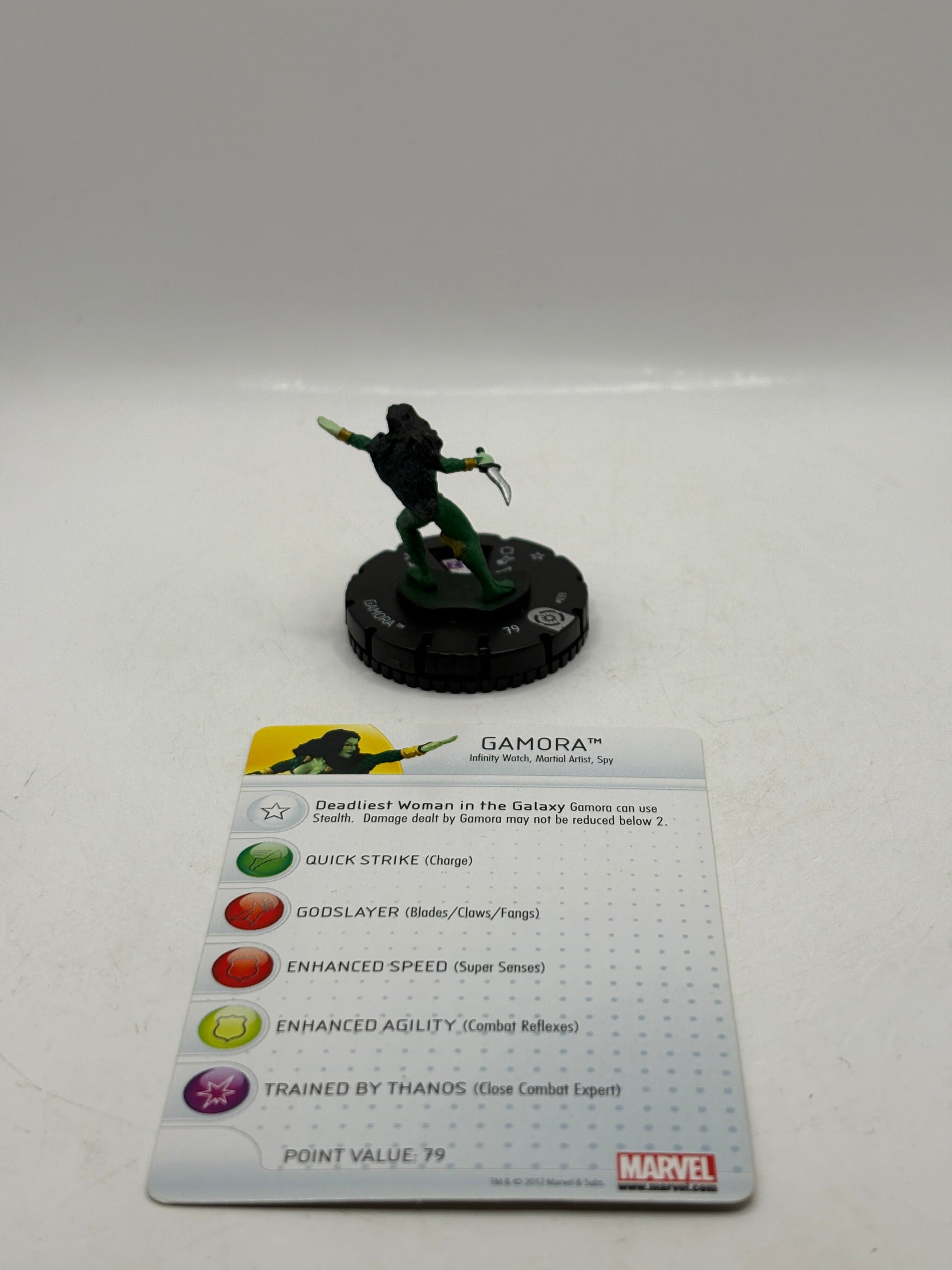 HeroClix Marvel Gamora #033 with Card Loose Figure FRENLY BRICKS - Open 7 Days