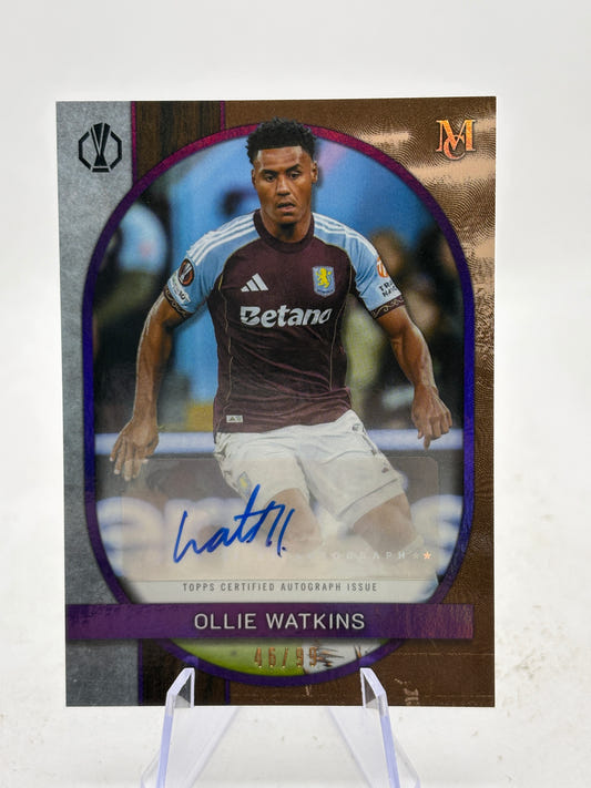 2025-26 Topps Museum Collection UEFA CLUB - Ollie Watkins Auto /99