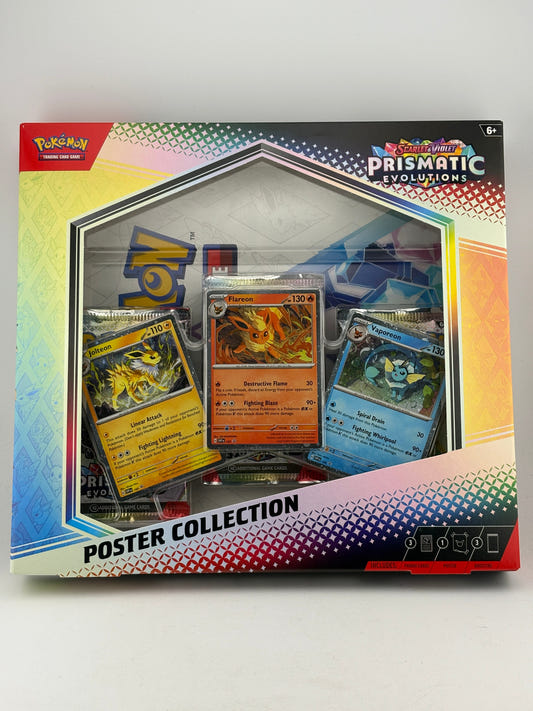 Pokemon TCG Scarlet Violet Prismatic Evolutions Poster Collection Sealed FRENLY BRICKS - Open 7 Days
