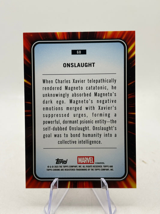 2025 Topps Chrome Marvel Onslaught Blue & Red Spider Web Refractor /62 FRENLY BRICKS - Open 7 Days