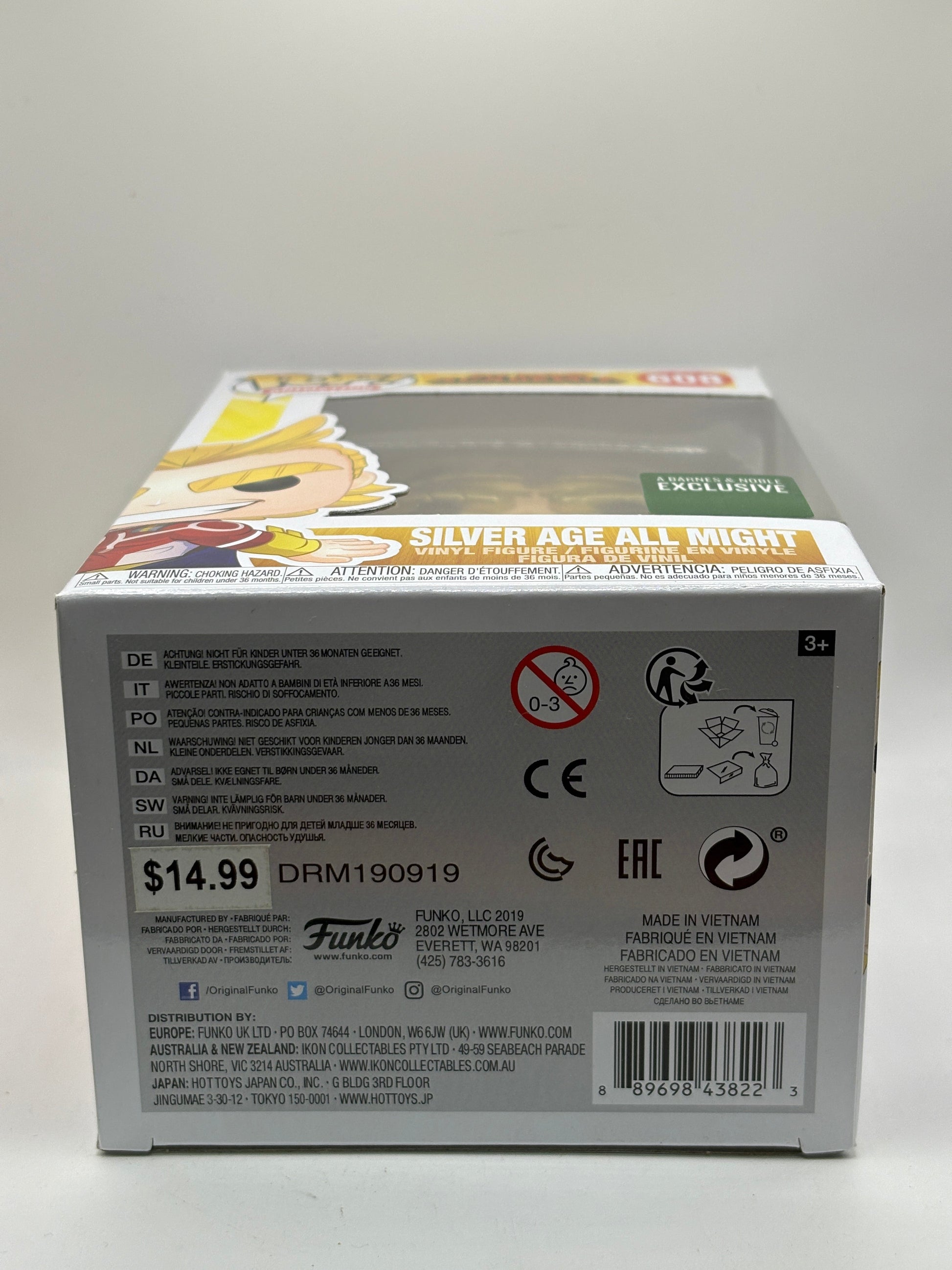 Funko POP! Animation My Hero Academia #608 Silver Age All Might Exclusive FRENLY BRICKS - Open 7 Days