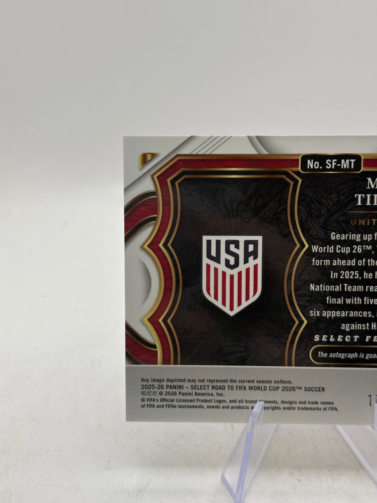 2025-26 MALIK TILLMAN /49 AUTO PANINI SELECT ROAD TO FIFA WORLD CUP PURPLE image 3