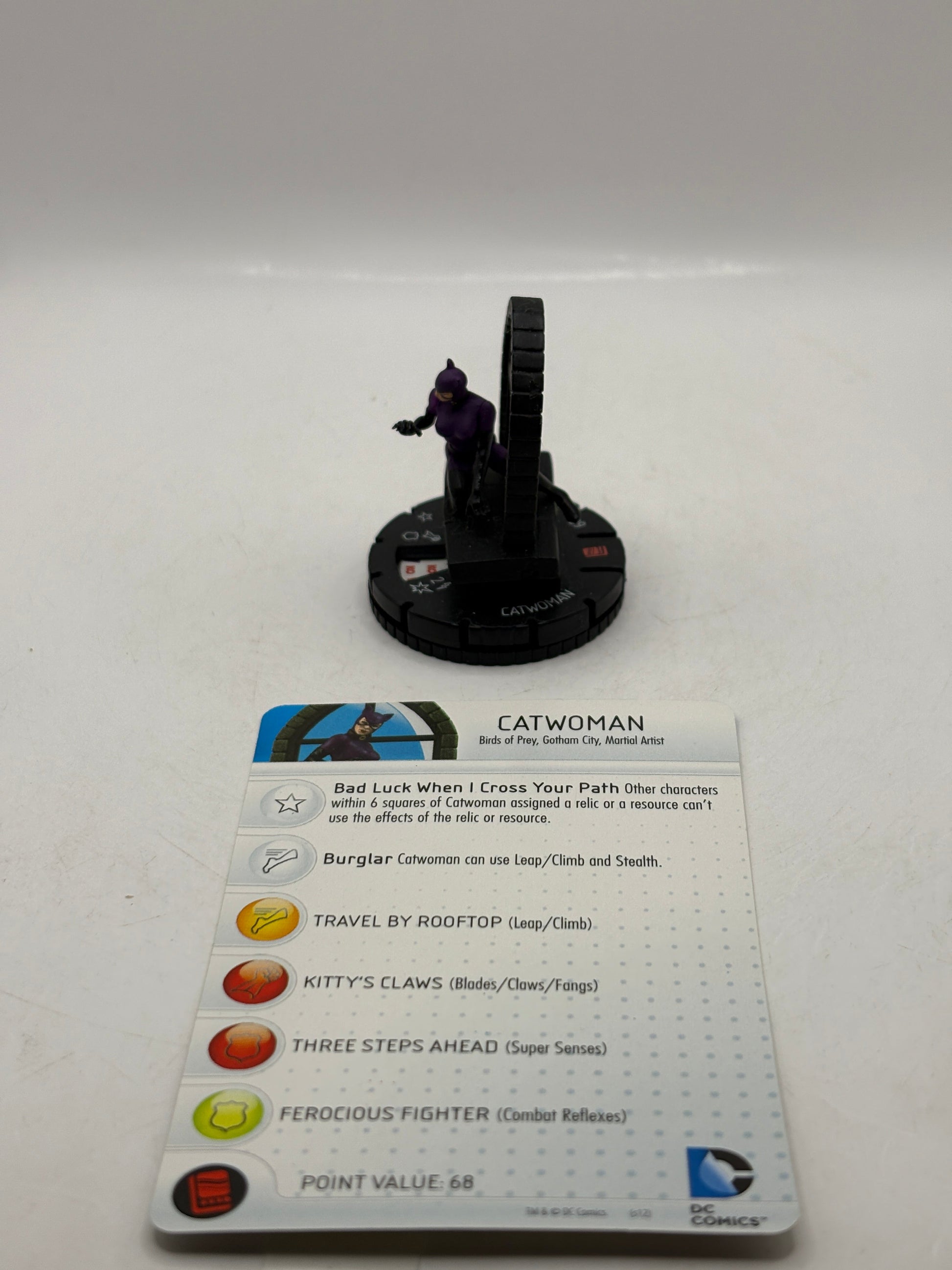 HeroClix DC Comics 10th Anniversary- Catwoman #015 Loose Figure with Card FRENLY BRICKS - Open 7 Days