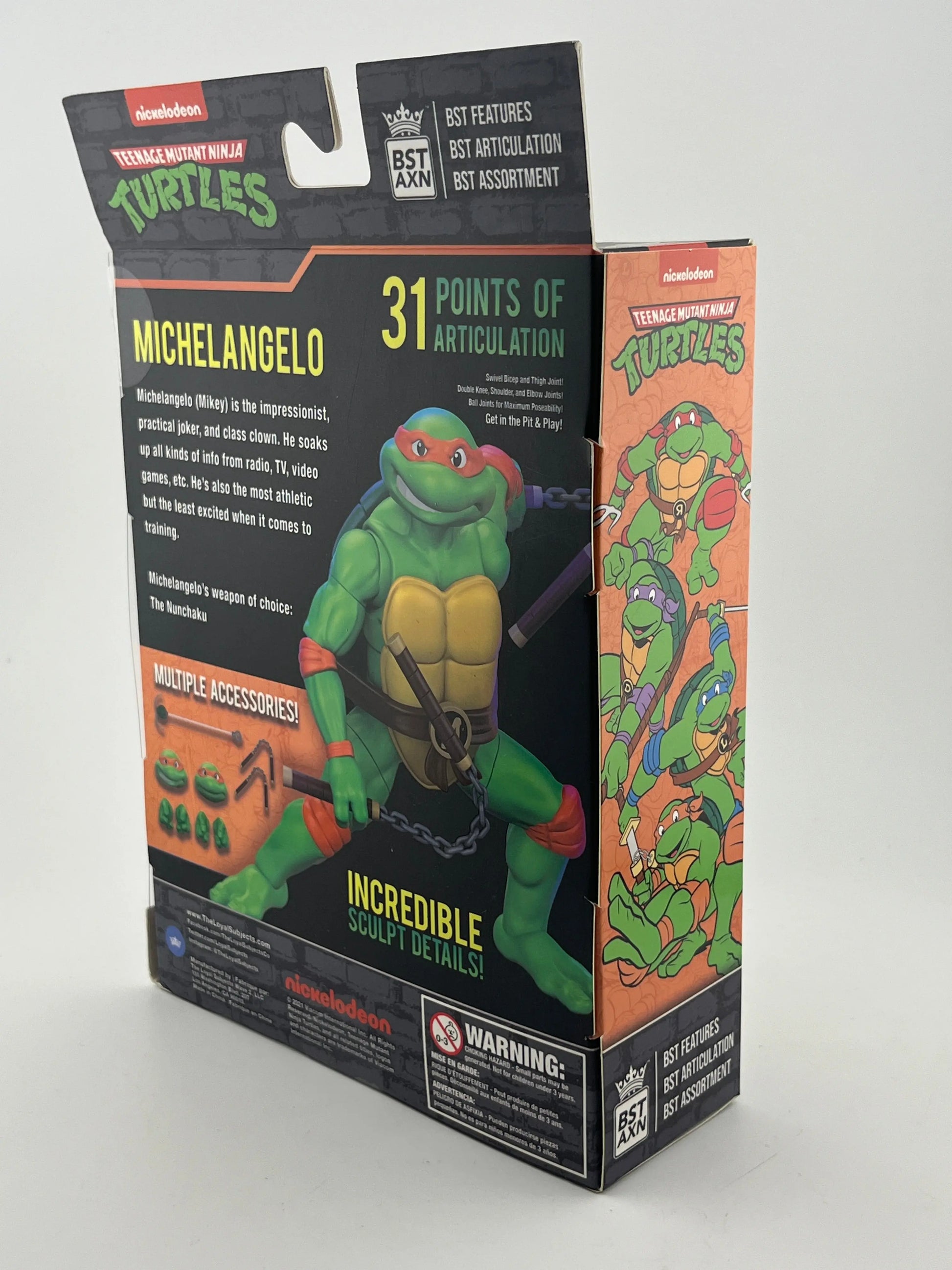 BST AXN Nickelodeon Teenage Mutant Ninja Turtles Michelangelo 5” Action Figure FRENLY BRICKS - Open 7 Days