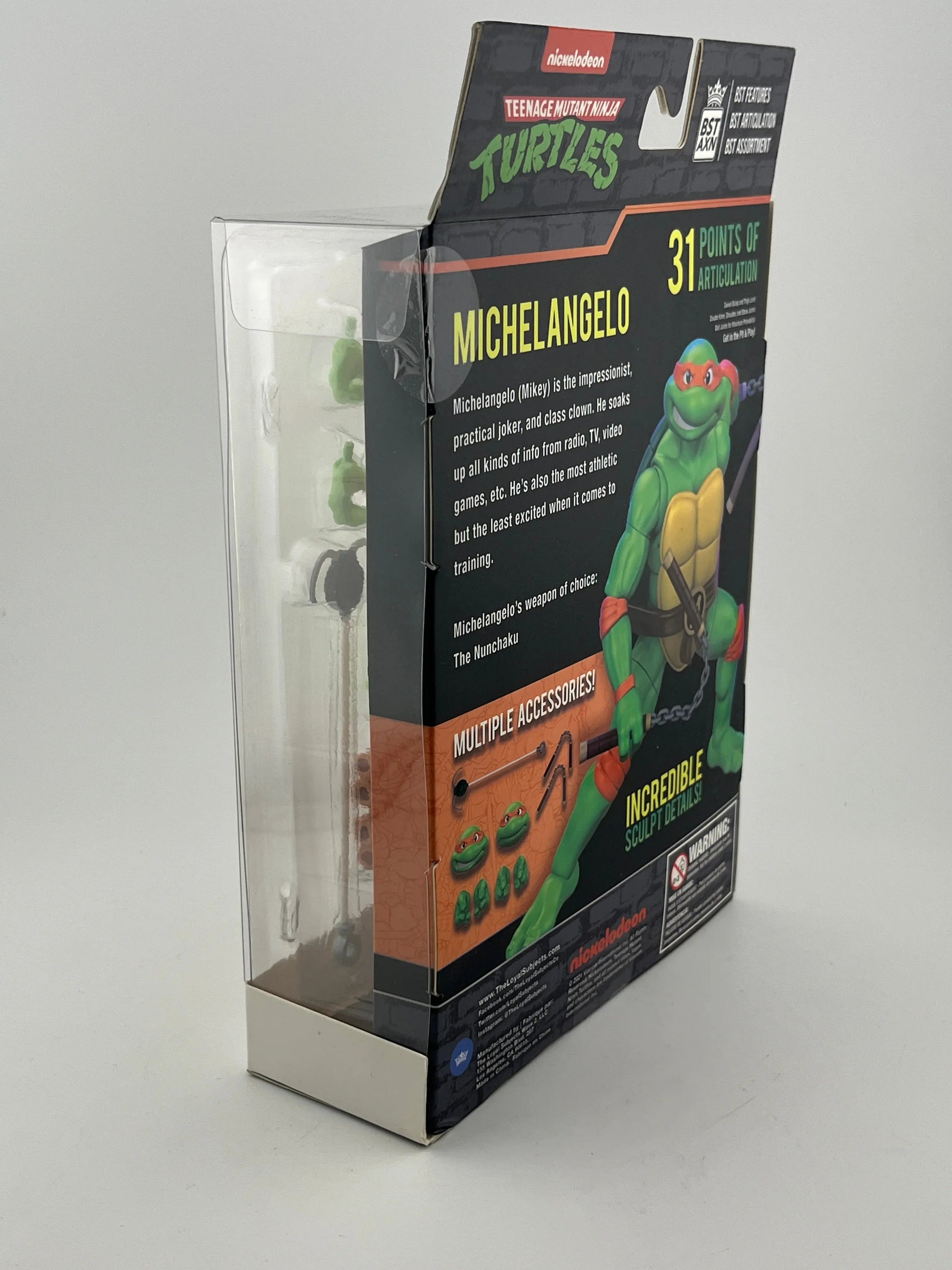 BST AXN Nickelodeon Teenage Mutant Ninja Turtles Michelangelo 5” Action Figure FRENLY BRICKS - Open 7 Days