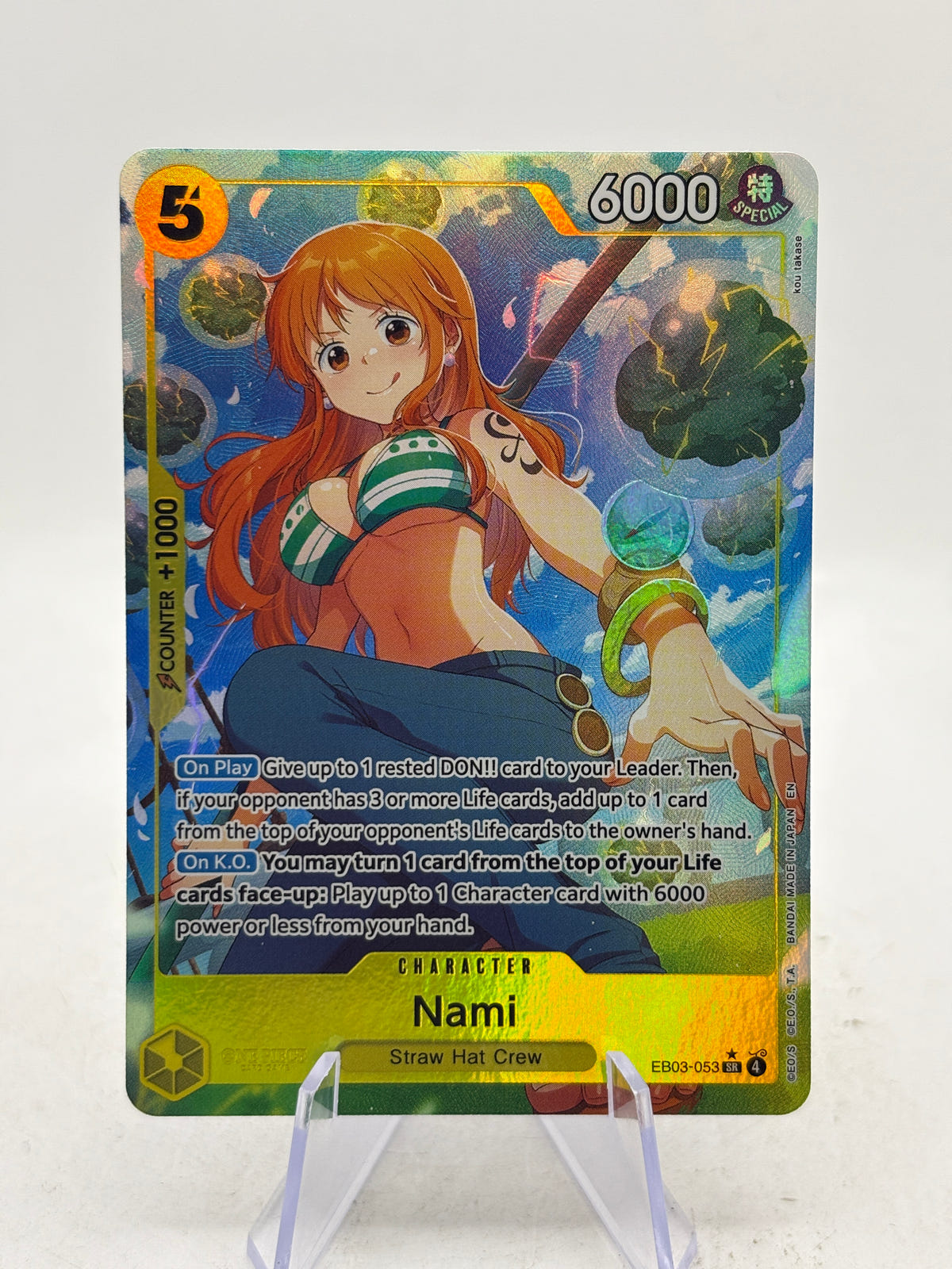 One Piece TCG EB03 - Nami EB03-053 SR* Alt Art Heroines NM image 1