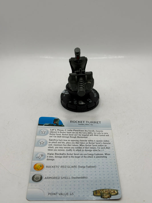 HeroClix Bioshock Infinite - Rocket Turret #006 Loose Figure with Card FRENLY BRICKS - Open 7 Days
