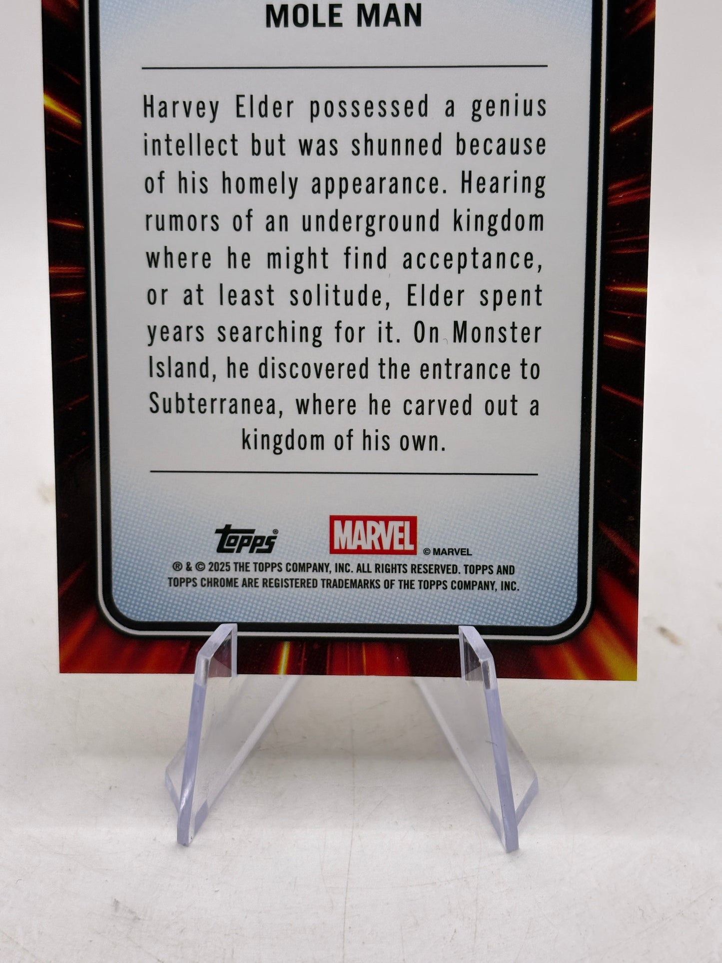 2025 Topps Chrome Marvel /39 Torch Refractor Mole Man FRENLY BRICKS - Open 7 Days