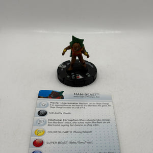 HeroClix Marvel - Man-Beast #034 Loose Figure with Card FRENLY BRICKS - Open 7 Days