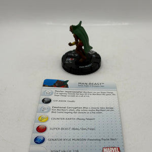 HeroClix Marvel - Man-Beast #034 Loose Figure with Card FRENLY BRICKS - Open 7 Days