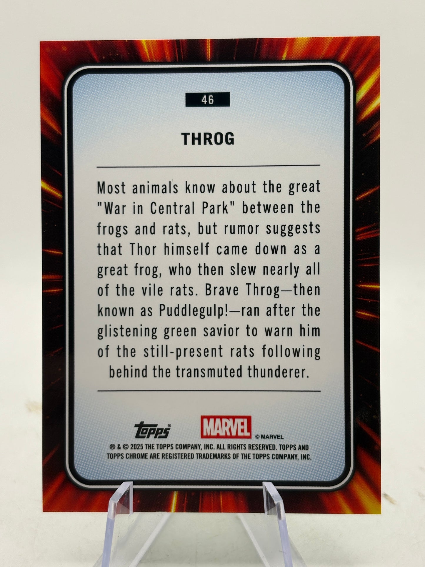 2025 Topps Chrome Marvel Comics Sapphire Edition Green /99 Throg #46 FRENLY BRICKS - Open 7 Days