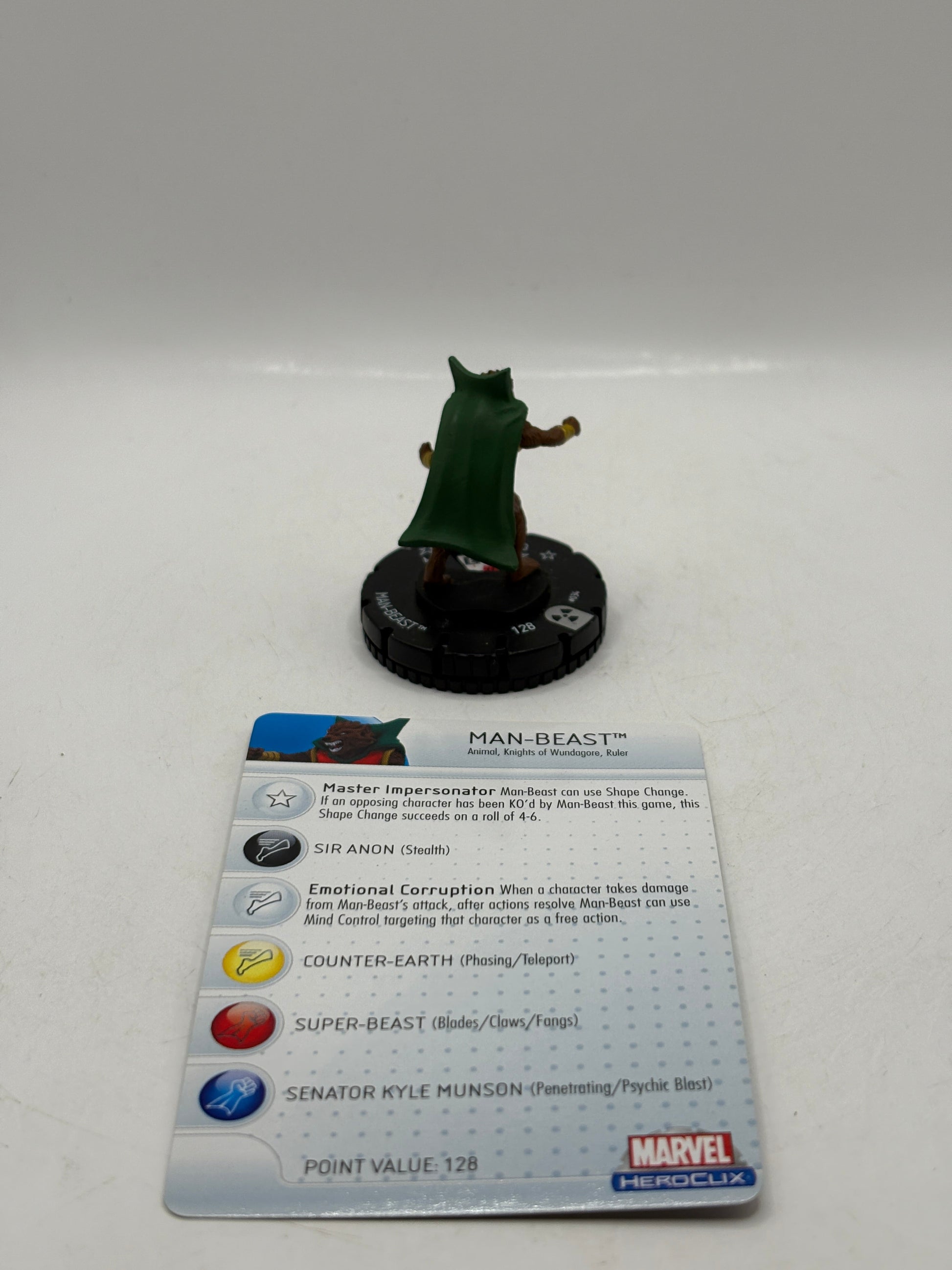 HeroClix Marvel - Man-Beast #034 Loose Figure with Card FRENLY BRICKS - Open 7 Days