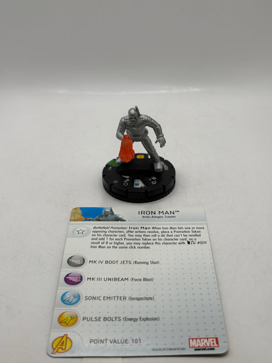 HeroClix Marvel 10th Anniversary- Iron Man #012 Loose Figure with Card FRENLY BRICKS - Open 7 Days