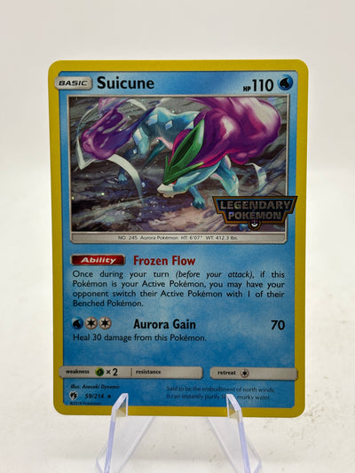 Suicune - 59/214 - Legendary Pokemon Stamped - Lost Thunder Promo - NM