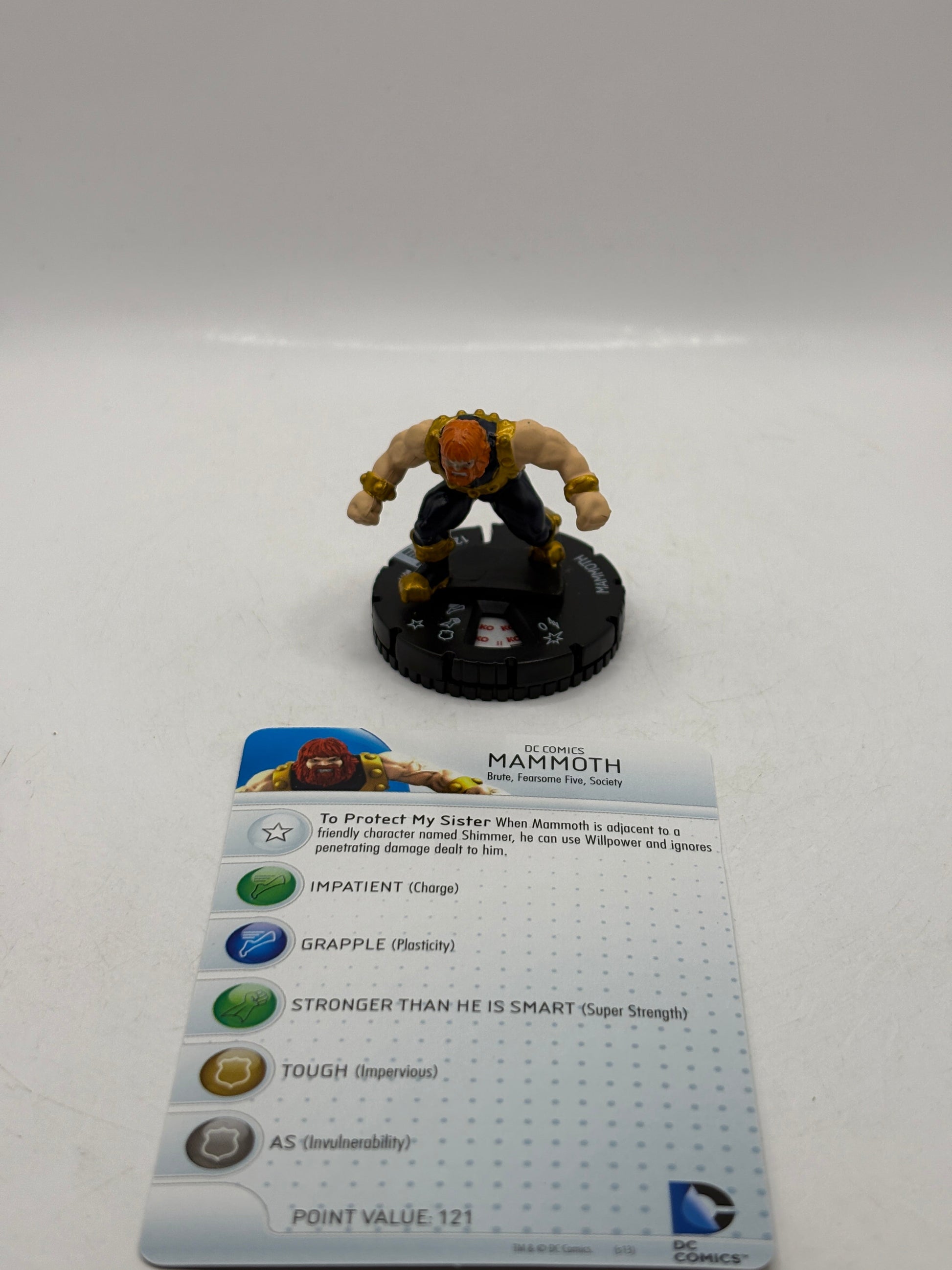 HeroClix DC Comics Mammoth #011 Loose Figure With Card FRENLY BRICKS - Open 7 Days