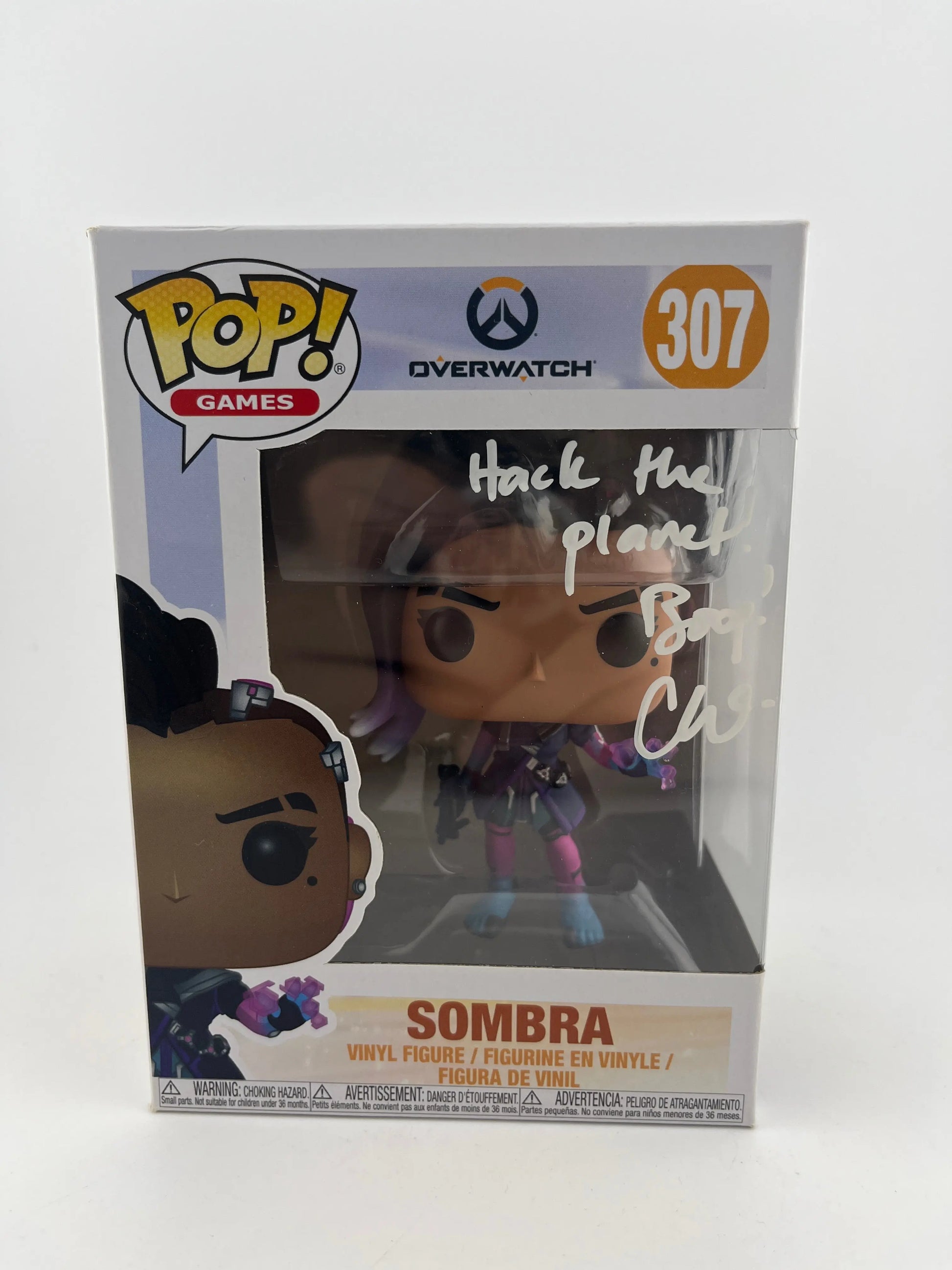 Funko POP! Games Overwatch Sombra #307 Signed Autograph Carolina Ravassa NO COA FRENLY BRICKS - Open 7 Days