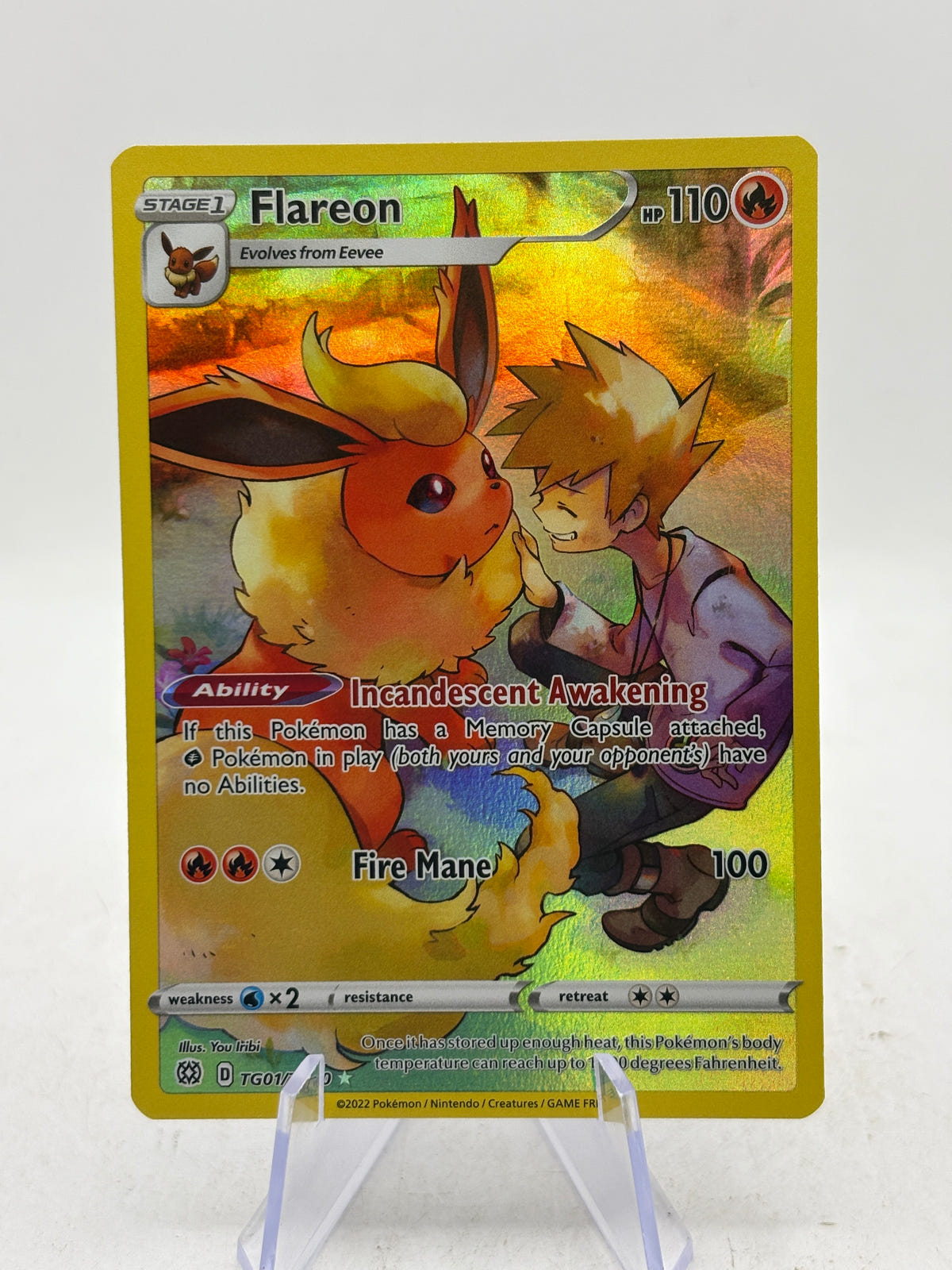 Pokemon TCG - Flareon TG01/TG30 Trainer Gallery Full Art NM image 1