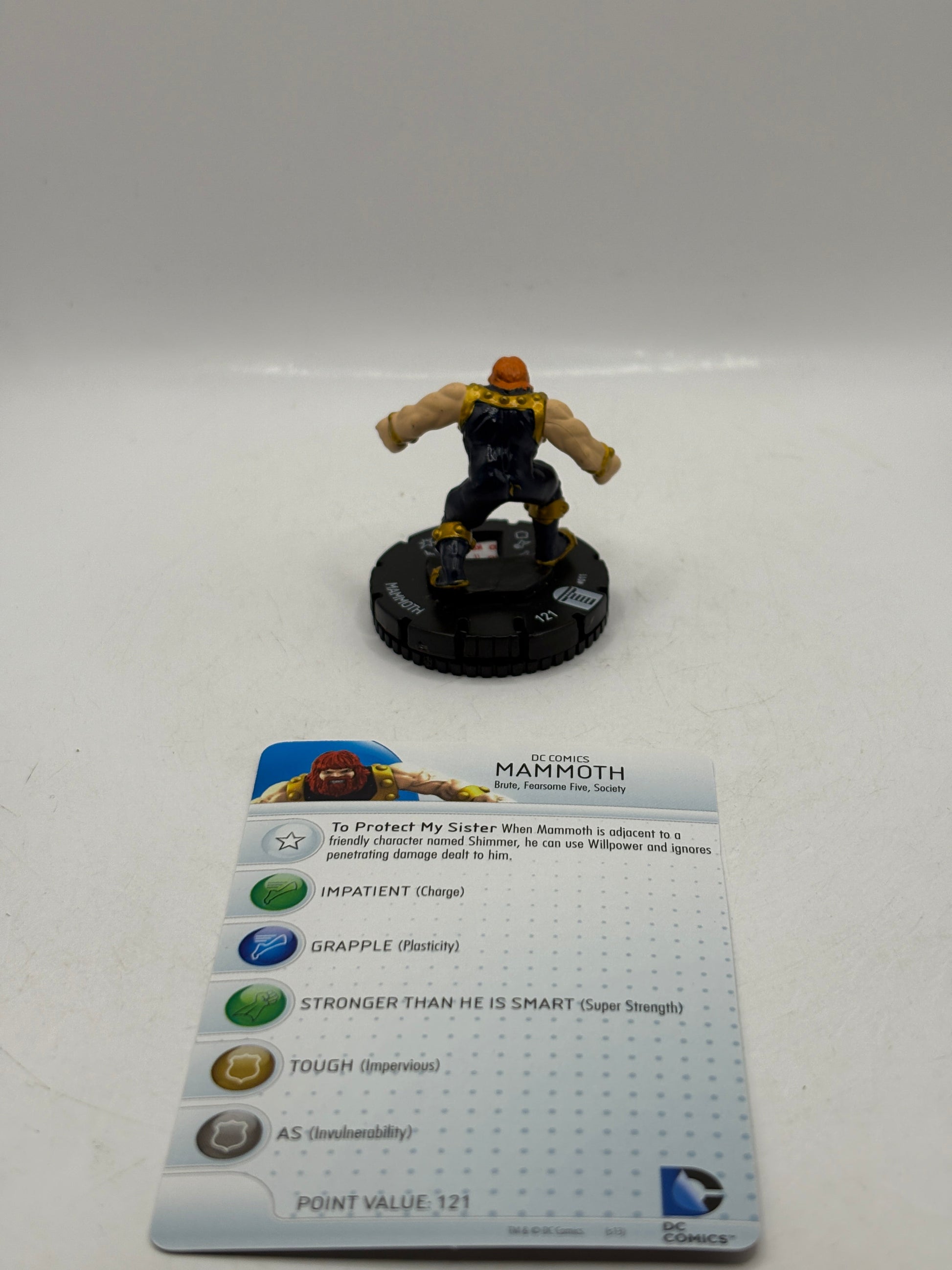 HeroClix DC Comics Mammoth #011 Loose Figure With Card FRENLY BRICKS - Open 7 Days