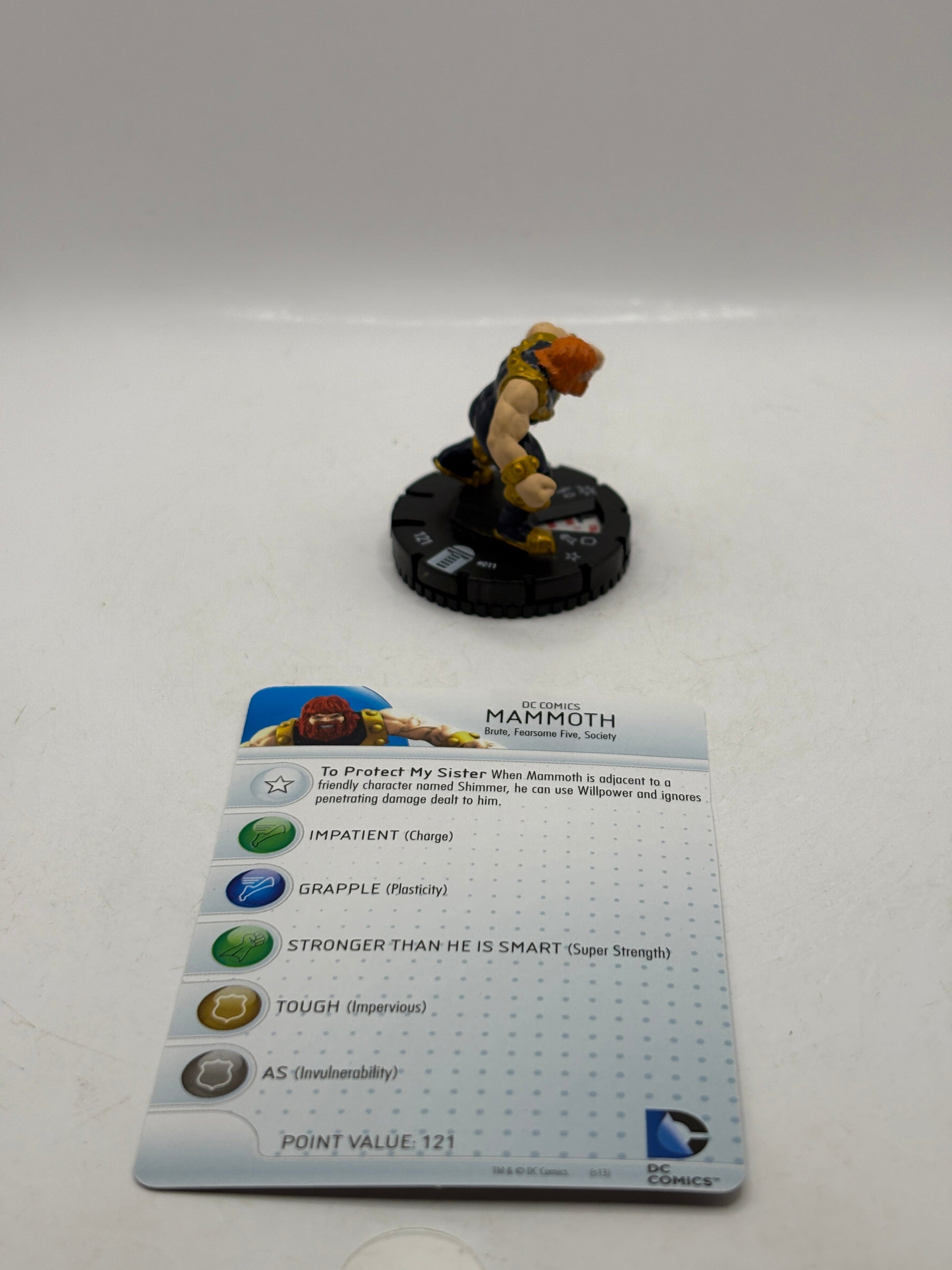 HeroClix DC Comics Mammoth #011 Loose Figure With Card FRENLY BRICKS - Open 7 Days