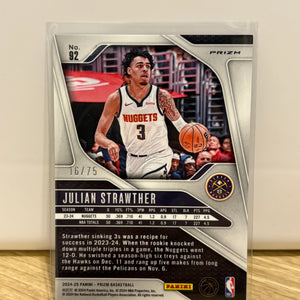 2024-25 Panini Prizm Julian Strawther Fast Break Purple /75 FRENLY BRICKS - Open 7 Days