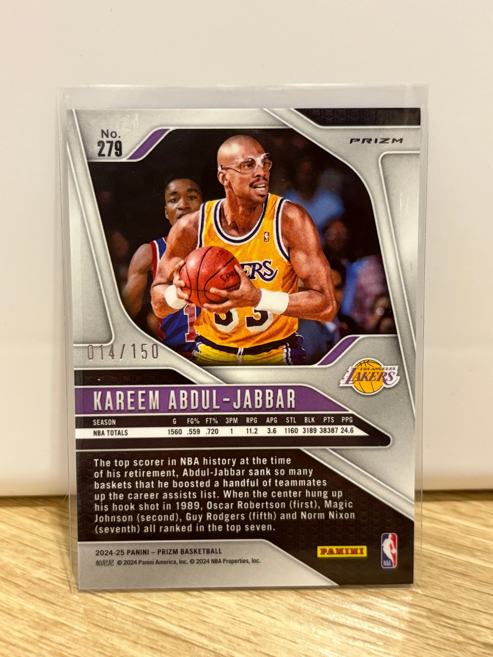 2024-25 Panini Prizm - Fast Break Blue Prizm Kareem Abdul-Jabbar #279 /150 FRENLY BRICKS - Open 7 Days