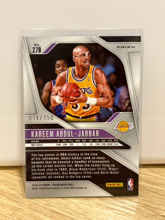 2024-25 Panini Prizm - Fast Break Blue Prizm Kareem Abdul-Jabbar #279 /150 FRENLY BRICKS - Open 7 Days