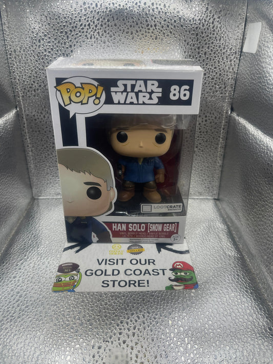 Funko POP! Star Wars #86 Han Solo Snow Gear Lootcrate Exclusive FRENLY BRICKS - Open 7 Days