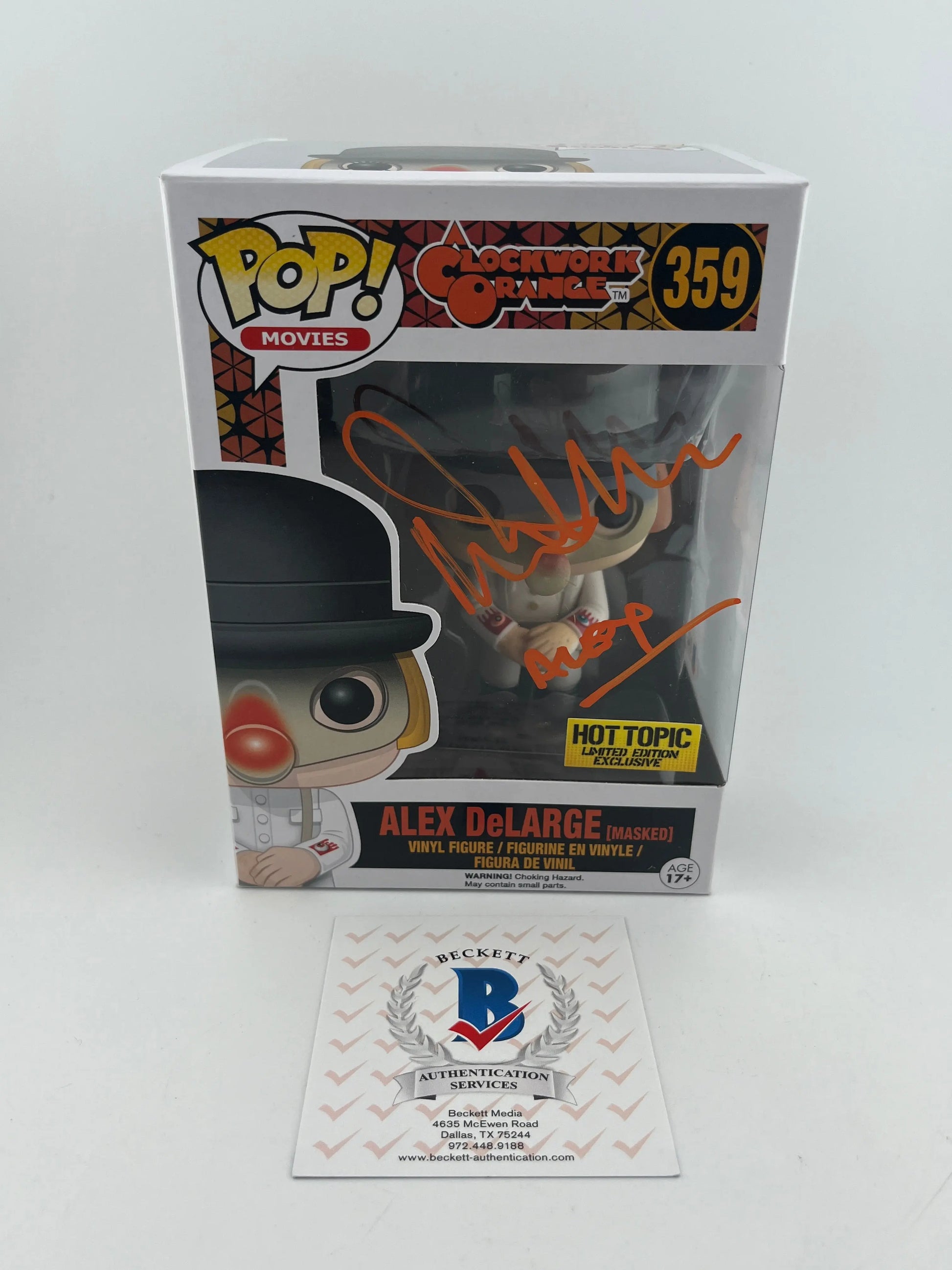 Funko POP Movie A Clockwork Orange Alex DeLarge #359 Autographed Malcom McDowell FRENLY BRICKS - Open 7 Days