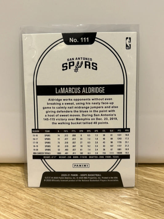 2020-21 Panini NBA Hoops LaMarcus Aldridge Blue SP 05/59 San Antonio Spurs FRENLY BRICKS - Open 7 Days