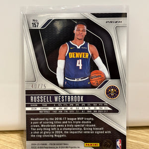 2024-25 Panini Prizm Fast Break Purple Prizm /75 Russell Westbrook #157 FRENLY BRICKS - Open 7 Days